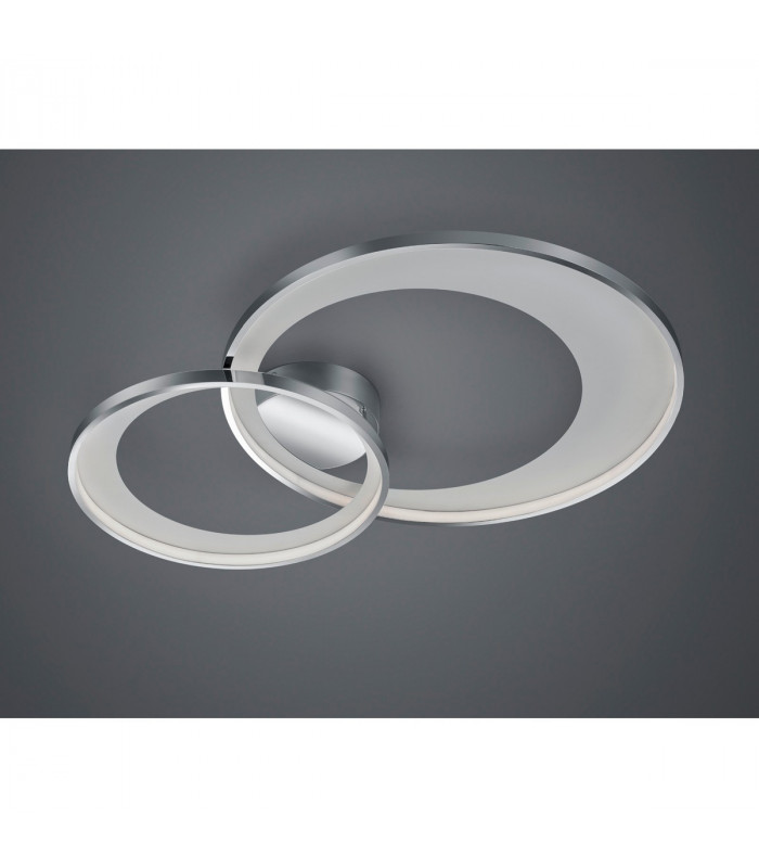 Granada Modern 36W LED Semi Flush Light Chrome 85cm 3000K-3