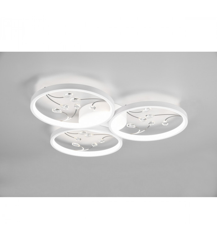 Groovy Modern 30W LED Semi Flush Light White Matt 4000K-2