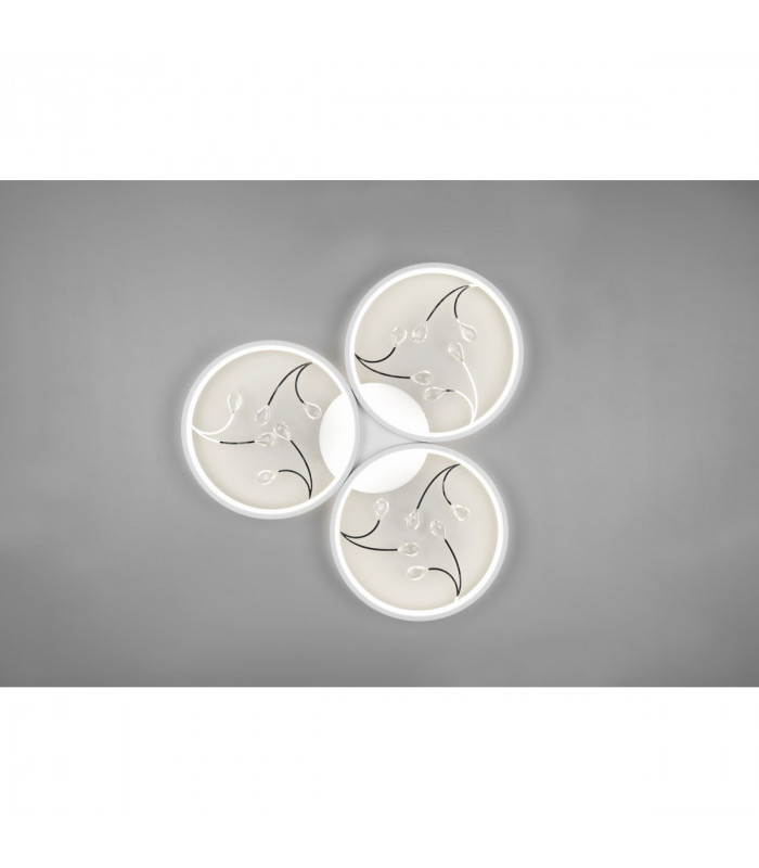 Groovy Modern 30W LED Semi Flush Light White Matt 4000K-3