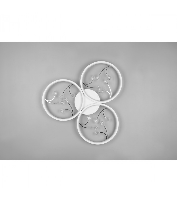 Groovy Modern 30W LED Semi Flush Light White Matt 4000K-5