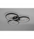 Groovy Modern 30W LED Semi Flush Light Black Matt 3000K-4