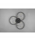 Groovy Modern 30W LED Semi Flush Light Black Matt 3000K-5