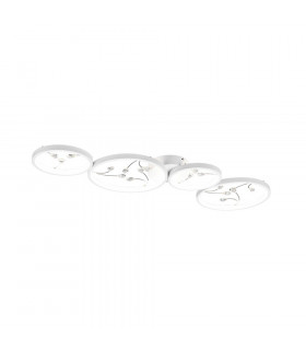 Groovy Modern 37W LED Semi Flush Light White Matt 4000K-1