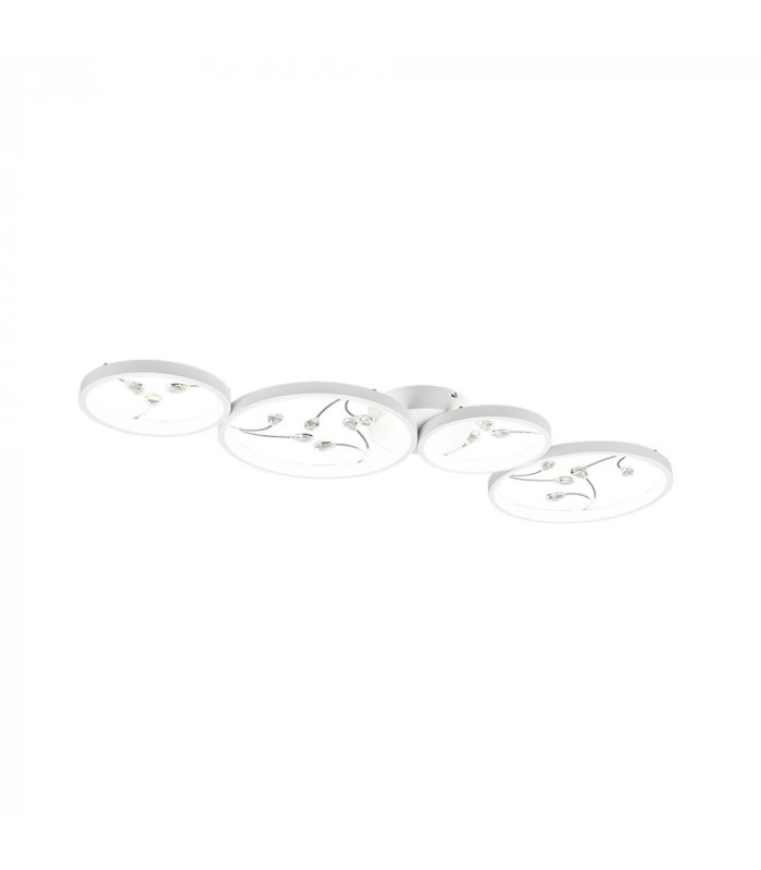 Groovy Modern 37W LED Semi Flush Light White Matt 4000K-1
