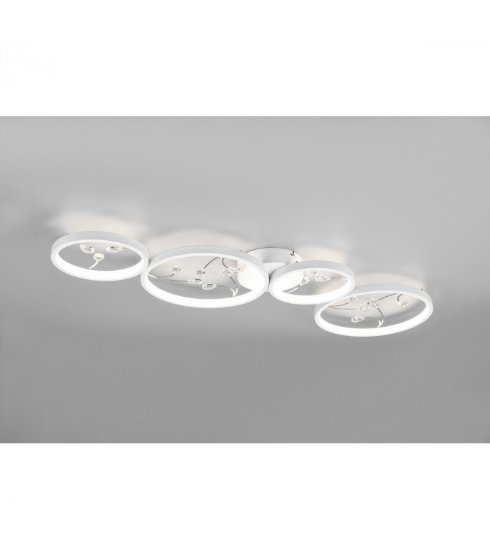 Groovy Modern 37W LED Semi Flush Light White Matt 4000K-2