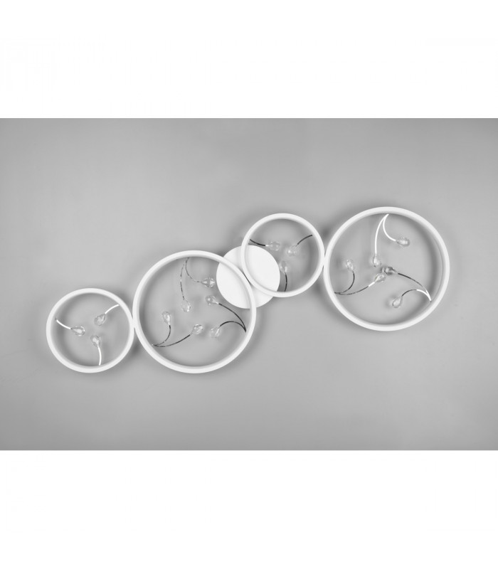 Groovy Modern 37W LED Semi Flush Light White Matt 4000K-5