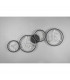 Groovy Modern 37W LED Semi Flush Light Black Matt 3000K-5