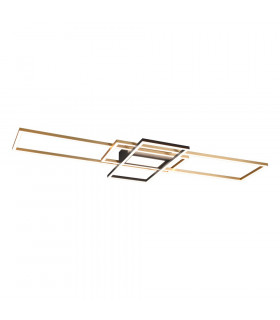 Irvine Modern 60W LED Semi Flush Light Brass Matt 3000-6500K Remote control-1