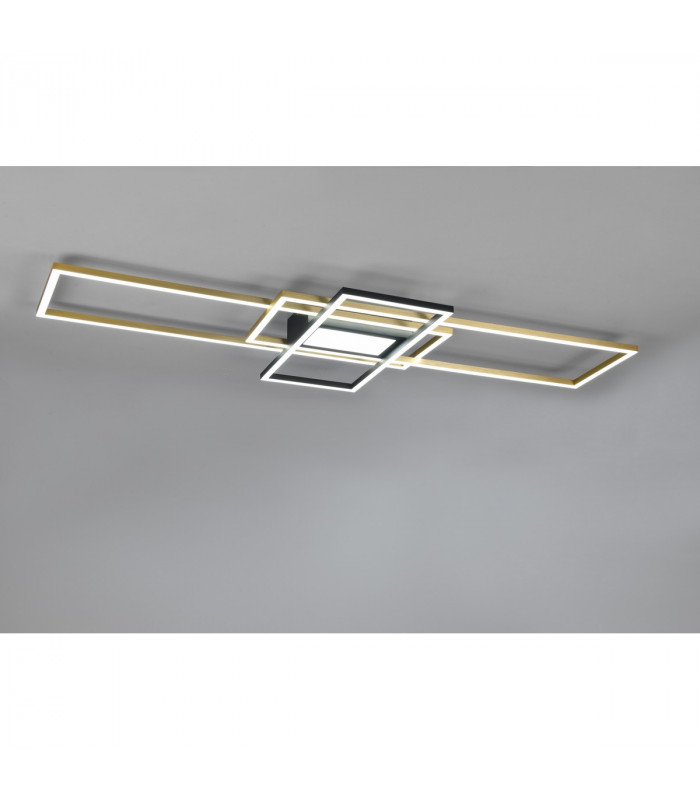 Irvine Modern 60W LED Semi Flush Light Brass Matt 3000-6500K Remote control-3