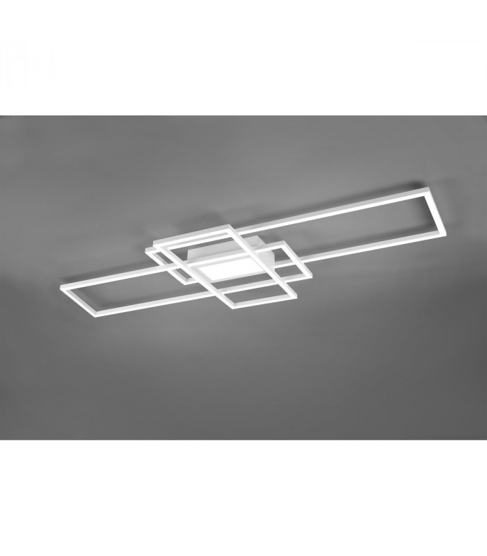 Irvine Modern 60W LED Semi Flush Light White Matt 3000-6500K Remote control-3