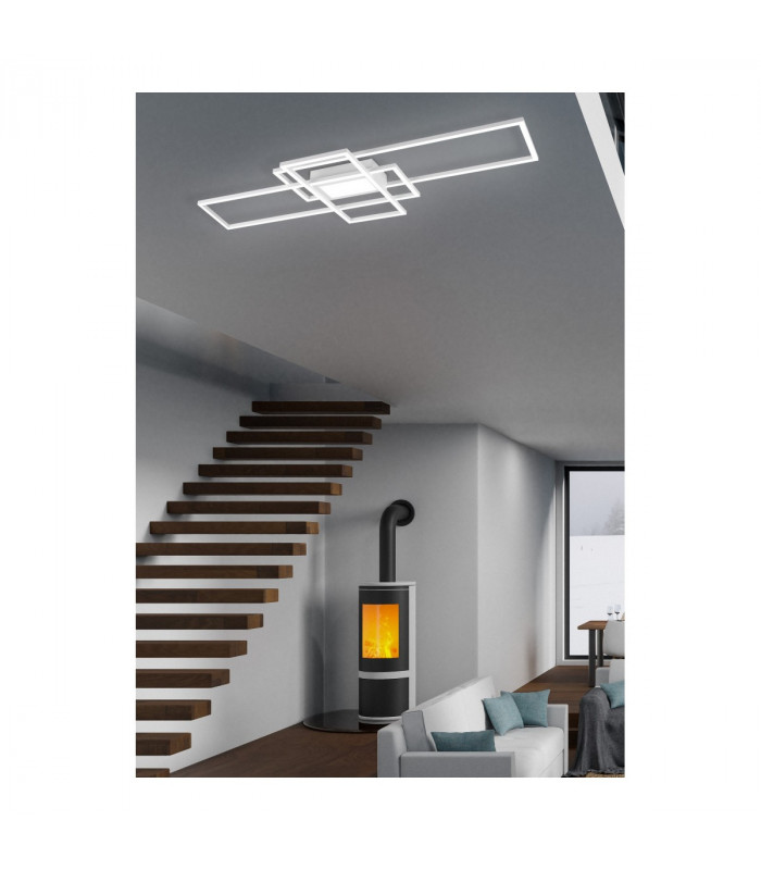 Irvine Modern 60W LED Semi Flush Light White Matt 3000-6500K Remote control-6