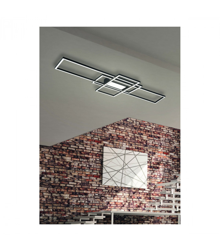 Irvine Modern 60W LED Semi Flush Light Anthracite 3000-6500K Remote control-6