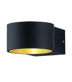 Lacapo Modern Up & Down Wall Lamp Black Matt 3000K-1