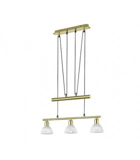 Levisto Modern 3 Light Batten Brass Matt 3000K-1