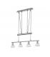 Levisto Modern 4 Light Bar Pendant Ceiling Light Nickel Matt 3000K-1