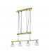 Levisto Modern 4 Light Bar Pendant Ceiling Light Brass Matt 3000K-1