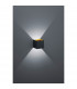 Louis Modern Up & Down Wall Lamp Black Matt 3000K-2