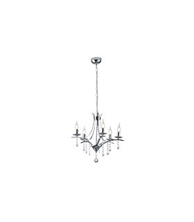 Lucerna Modern 5 Light Multi Arm Pendant Ceiling Light Chrome-1
