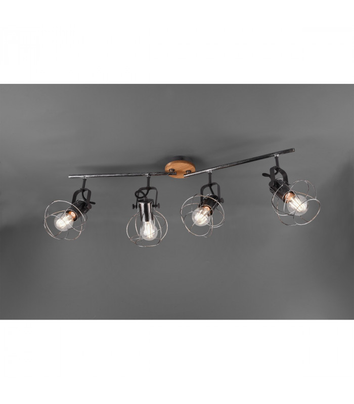 Madras Vintage 4 Light Ceiling Spotlight Bar Antique silver-2