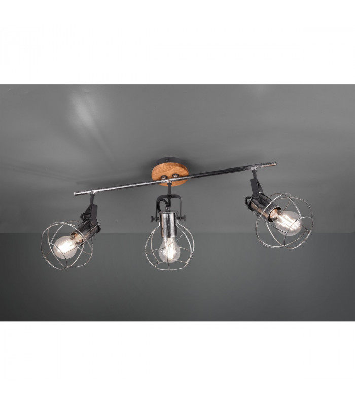 Madras Vintage 3 Light Ceiling Spotlight Bar Antique silver-2