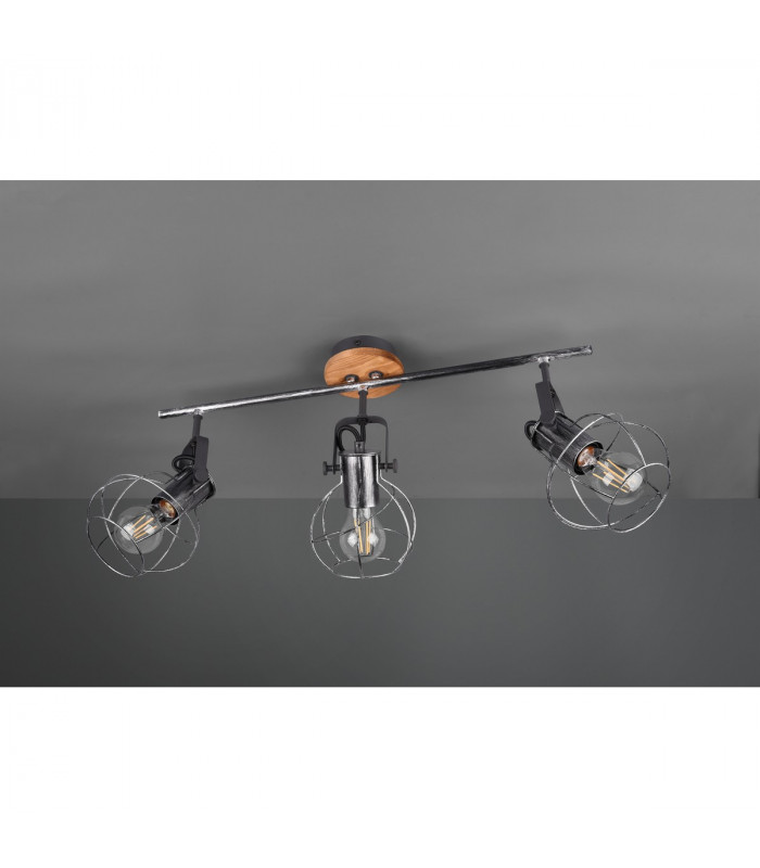 Madras Vintage 3 Light Ceiling Spotlight Bar Antique silver-3