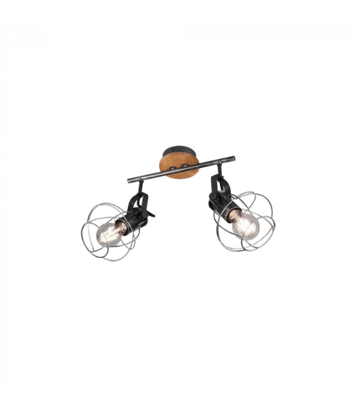 Madras Vintage 2 Light Twin Ceiling Spotlight Antique silver-1