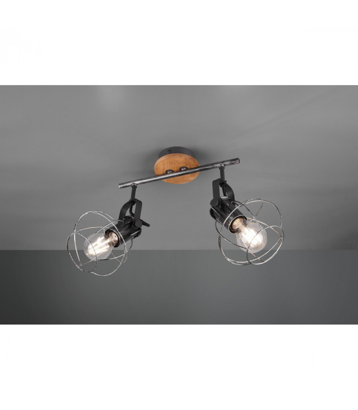 Madras Vintage 2 Light Twin Ceiling Spotlight Antique silver-2
