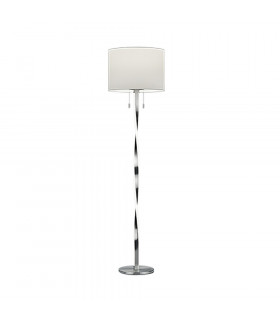 Nandor Modern 2 Light LED Integrated Floor Lamp Nickel Matt 3000K-1