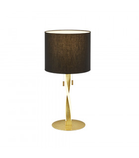 Nandor Modern 2 Light Table Lamp with Round Shade Gold 3000K-1