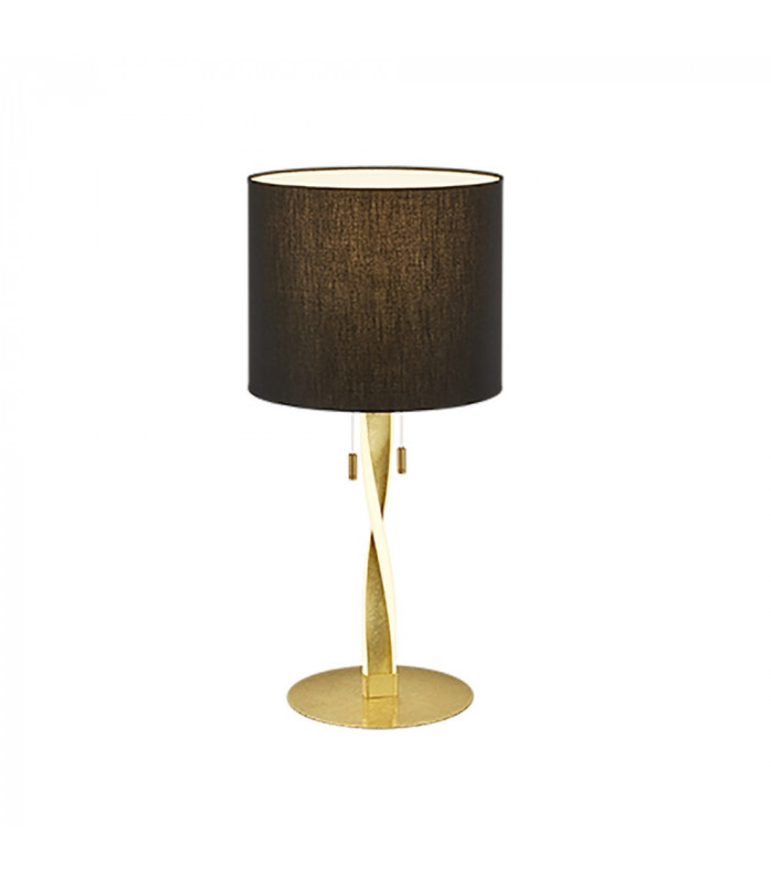Nandor Modern 2 Light Table Lamp with Round Shade Gold 3000K-1