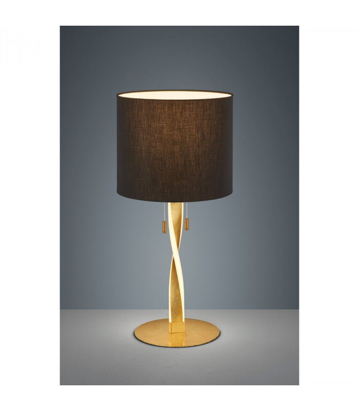 Nandor Modern 2 Light Table Lamp with Round Shade Gold 3000K-2