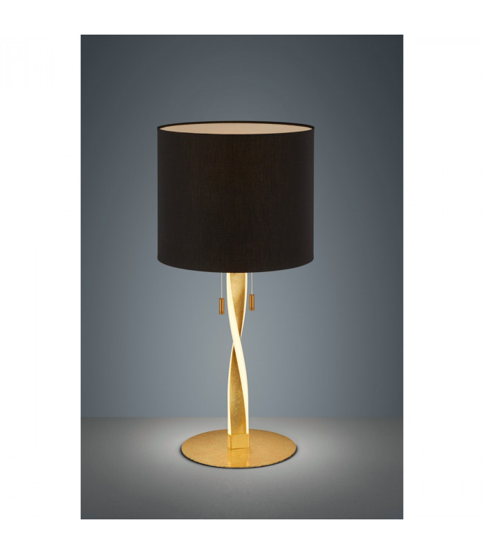 Nandor Modern 2 Light Table Lamp with Round Shade Gold 3000K-4