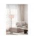 Sabia Modern 3 Light Floor Lamp with Shade Nickel Matt-6