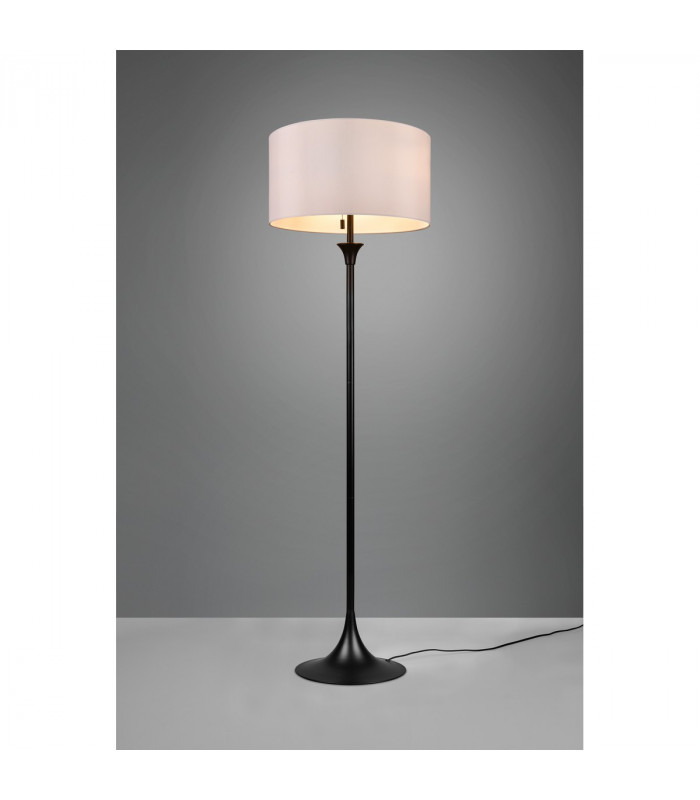 Sabia Modern 3 Light Floor Lamp with Shade Black Matt-2
