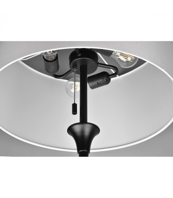 Sabia Modern 3 Light Floor Lamp with Shade Black Matt-3