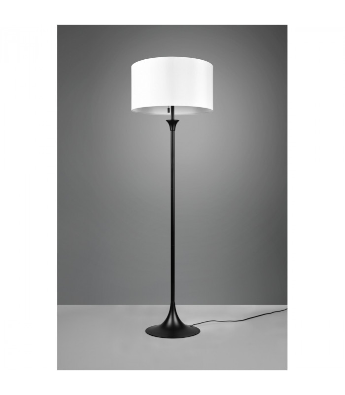 Sabia Modern 3 Light Floor Lamp with Shade Black Matt-4