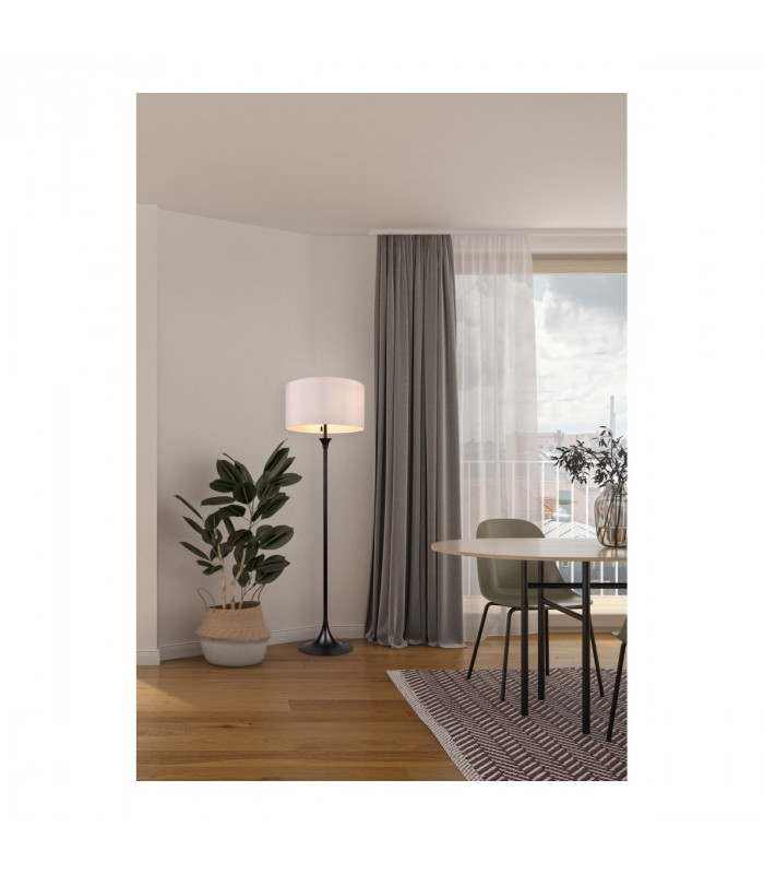 Sabia Modern 3 Light Floor Lamp with Shade Black Matt-5