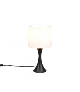 Sabia Modern 20cm Table Lamp with Round Shade Black Matt-1
