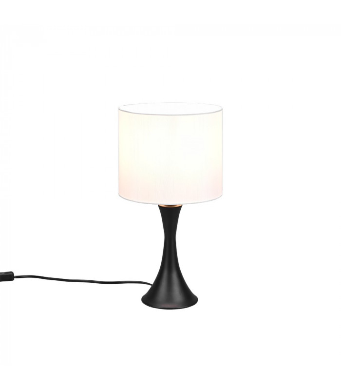 Sabia Modern 20cm Table Lamp with Round Shade Black Matt-1