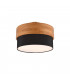 Seasons Modern 30cm 2 Light Cylindrical Ceiling Light Nickel Matt Black Shade-1