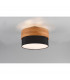 Seasons Modern 30cm 2 Light Cylindrical Ceiling Light Nickel Matt Black Shade-2