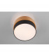 Seasons Modern 30cm 2 Light Cylindrical Ceiling Light Nickel Matt Black Shade-3