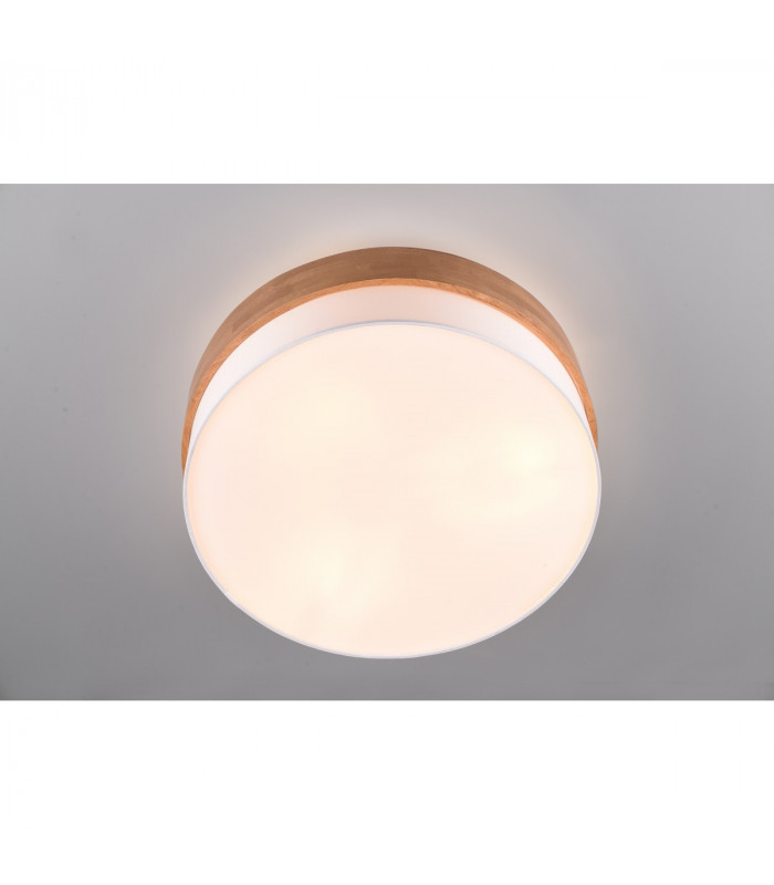 Seasons Modern 50cm 3 Light Cylindrical Ceiling Light Nickel Matt White Shade-3