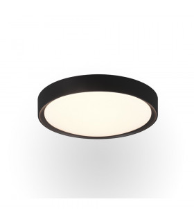 Clarimo Modern Bathroom Ceiling Light Black Matt 3000K IP44-1