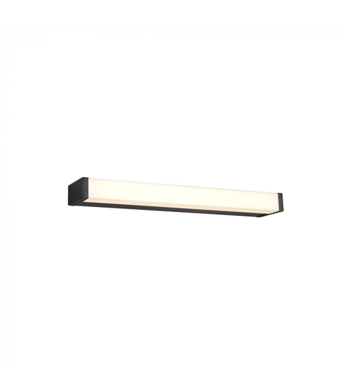 Fabio Modern 42cm Bathroom Wall Lamp Black Matt 3000K IP44-1