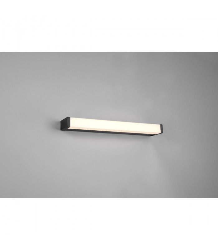 Fabio Modern 42cm Bathroom Wall Lamp Black Matt 3000K IP44-2