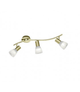 Levisto Modern 3 Light Ceiling Spotlight Bar Brass Matt 3000K-1