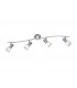 Levisto Modern 4 Light Ceiling Spotlight Bar Nickel Matt 3000K-1