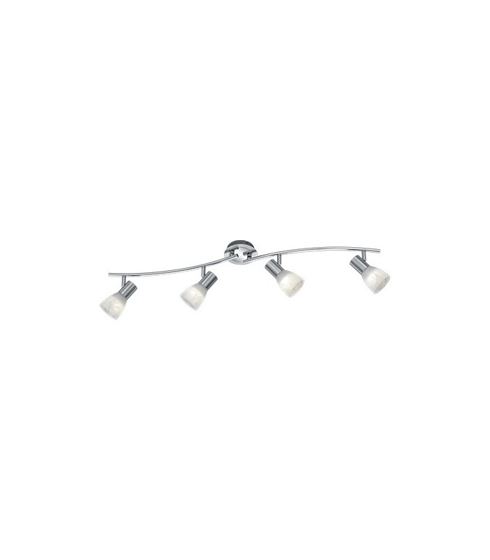 Levisto Modern 4 Light Ceiling Spotlight Bar Nickel Matt 3000K-1