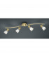 Levisto Modern 4 Light Ceiling Spotlight Bar Brass Matt 3000K-2